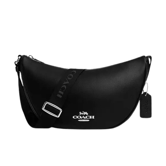 ‼️Coach Black Leather Pace Shoulder Bag Crossbody Bag - Picture 5 of 16